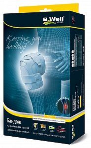 B.Well Бандаж на коленный сустав W-3320 р.M серый