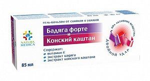 Бадяга Форте и Конский каштан гель-бальзам 85 мл Натура Медика