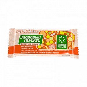 Батончик-мюсли Здоровый перекус 60г орех и мед