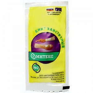 Бинт эластичный трубчатый сетчатый Интекс р.2 10 см х 2 см