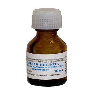 Борная кислота раствор для местного применения спиртовой 3% флакон 25 мл