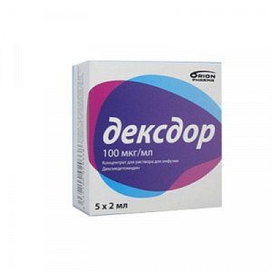Дексдор концентрат для приготовления раствора для инфузий 100 мкг/мл ампулы 2 мл 5 шт.