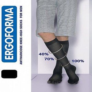 Ergoforma Гольфы 334 р.41-44 Черные с серебряной нитью