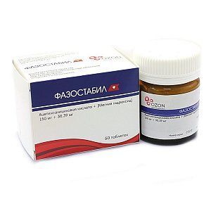 Фазостабил таблетки покрытые пленочной оболочкой 150 мг+30,39 мг 50 шт.