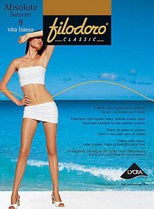 Filodoro Колготки Absolute Summer 8den Vita Bassa р.4 Nero