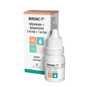 Флоас-Т капли глазные 3 мг/мл+1 мг/мл флакон-капельница 5 мл