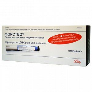 Форстео раствор для подкожного введения 250 мкг/мл картридж в шприц-ручке 2,4 мл