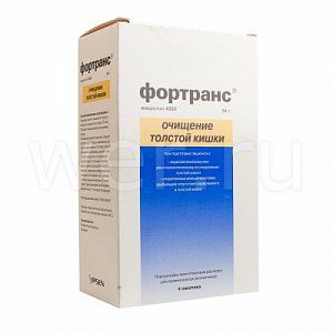 Фортранс порошок для приготовления раствора для приема внутрь 64 г пакетики 4 шт.