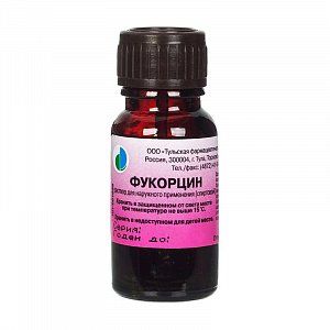 Фукорцин раствор для наружного применения флакон с помазком 10 мл Тульская фармацевтическая фабрика