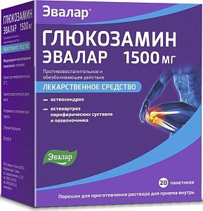 Глюкозамин Эвалар порошок для приготовления раствора для приема внтутрь 1,5 г 20 шт.