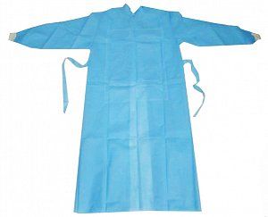 Халат хирур. Дл.140см .пл.42, рукав на резинке н/ст