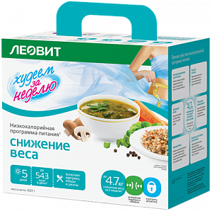 Худеем за неделю Программа питания Снижение веса меню на 5 дней