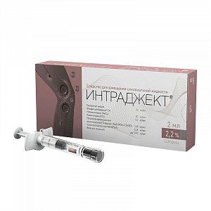 Интраджект средство для замещения синовиальной жидкости 2,2% шприц 2 мл