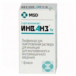 Инванз лиофилизат для приготовления раствора для инъекций 1 г флакон 20 мл 1 шт.