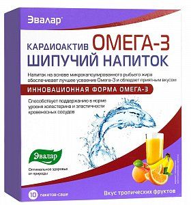 Кардиоактив Омега-3 напиток 7 г пакетики 10 шт. Эвалар (БАД)