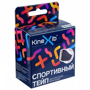 Кинезио-тейп Sport эластичный стягивающий Черный 3,8 смх9,1 м Kinexib