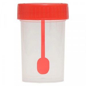 Контейнер для кала с крышкой и ложкой 60 мл