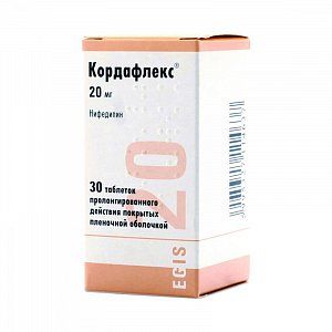 Кордафлекс таблетки пролонгированного действия покрытые пленочной оболочкой 20 мг 30 шт.
