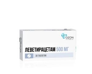Леветирацетам таблетки покрытые пленочной оболочкой 500 мг 30 шт. Озон