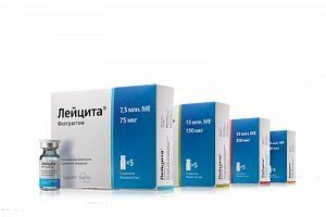 Лейцита раствор для внутривенного и подкожного введения 30 млн.МЕ 300 мкг/1,2 мл флакон 5 шт.