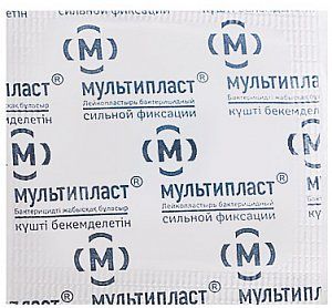 Лейкопластырь бактерицидный 3,8 см х 3,8 см сильной фиксации Мультиппласт