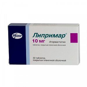 Липопрайм таблетки покрытые пленочной оболочкой 10 мг 30 шт. Pfizer [Пфайзер]