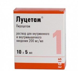 Луцетам раствор для внутривенного и внутримышечного введения 200 мг/мл ампулы 5 мл 10 шт.
