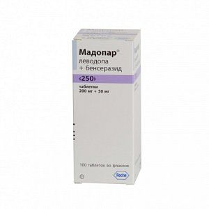 Мадопар таблетки 250 мг (200 мг+50 мг) 100 шт.