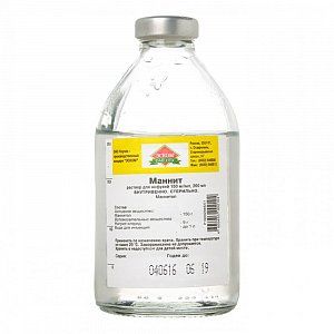 Маннит раствор для инфузий 15% флакон 200 мл Эском