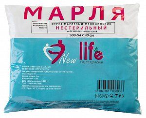 Марля медицинская нестерильная 90 см х 5 м New life