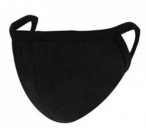 Маска гигиеническая многоразовая нестерильная анатомической формы черная 1 шт. в комплекте с одноразовыми фильтрами 20 шт.