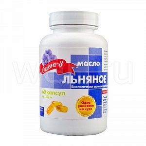 Масло льняное капсулы 60 шт. Реалкапс (БАД)