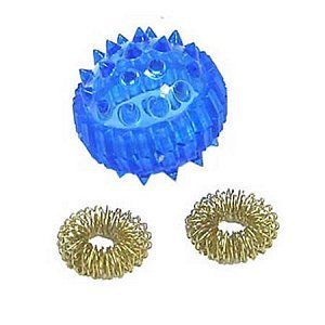 Массажер Су-Джок медицинский набор шарик с двумя кольцами