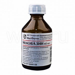 Меновазин раствор спиртовой для наружного применения флакон 40 мл Московская фармацевтическая фабрика