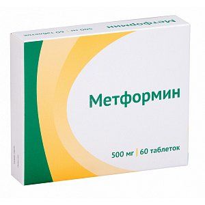 Метформин таблетки 500 мг 60 шт.