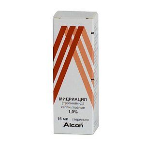 Мидриацил капли глазные 1% флакон-капельница 15 мл
