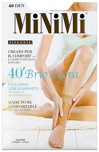 MiNiMi Носки женские Brio 40 Den 2 пары Nero