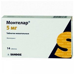 Монтелар таблетки жевательные 5 мг 14 шт.