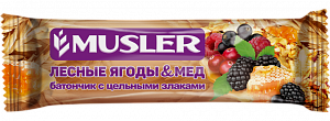 Musler Батончик Мюсли Лесные ягоды-Мед с цельными злаками 30 г