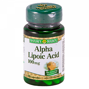 Nature`s Bounty Альфа-липоевая кислота 100 мг капсулы 60 шт. (БАД)