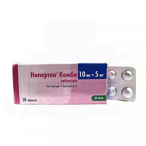 Нипертен Комби таблетки покрытые пленочной оболочкой 10 мг+5 мг 30 шт.