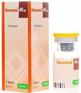 Нольпаза лиофилизат для приготовления раствора для внутривенного введения  40 мг флакон