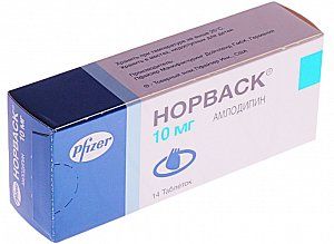 Норваск таблетки 10 мг 14 шт.