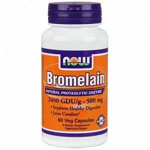 NOW Бромелайн капсулы 500 мг 60 шт. (БАД)