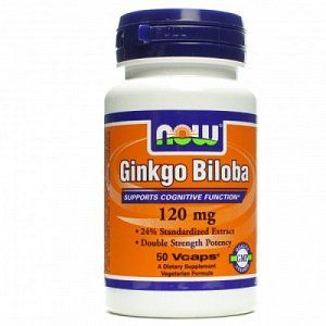NOW Гинкго билоба экстракт капсулы 200 шт. (БАД)