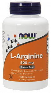 NOW L-Аргинин капсулы 500 мг 100 шт. (БАД)