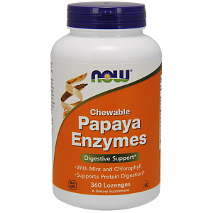 NOW Папайя ферменты таблетки 360 шт. (БАД)