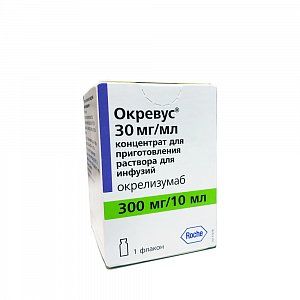 Окревус концентрат для приготовления раствора для инфузий 300 мг/10 мл флакон 1 шт.
