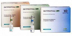 Октреотид раствор для внутривенного и подкожного введения 100 мкг/мл 1 мл 10 шт.