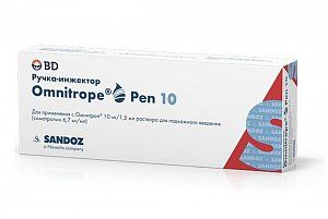 Омнитроп Пен 10 ручка-инжектор для применения с картриджем 1,5 мл
